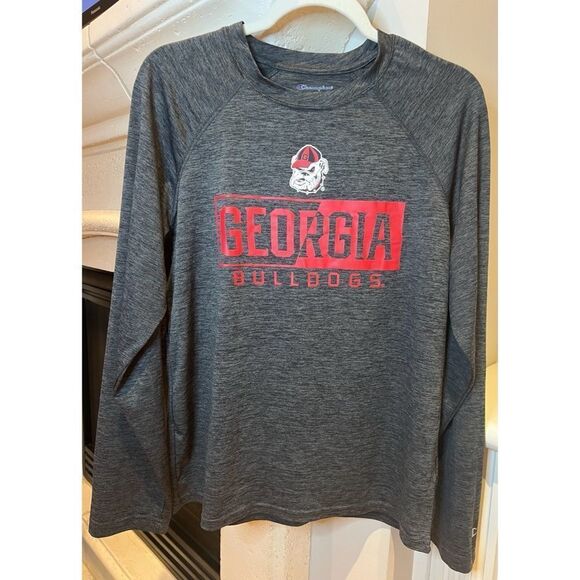Champion Other - Champion Men's NCAA Graphic Printed Georgia Bulldogs Long Sleeve Crewneck Tee M